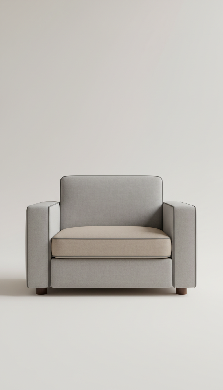 Fauteuil contemporain gris anthracite
