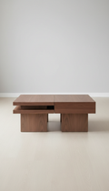 Table basse noyer massif rectiligne