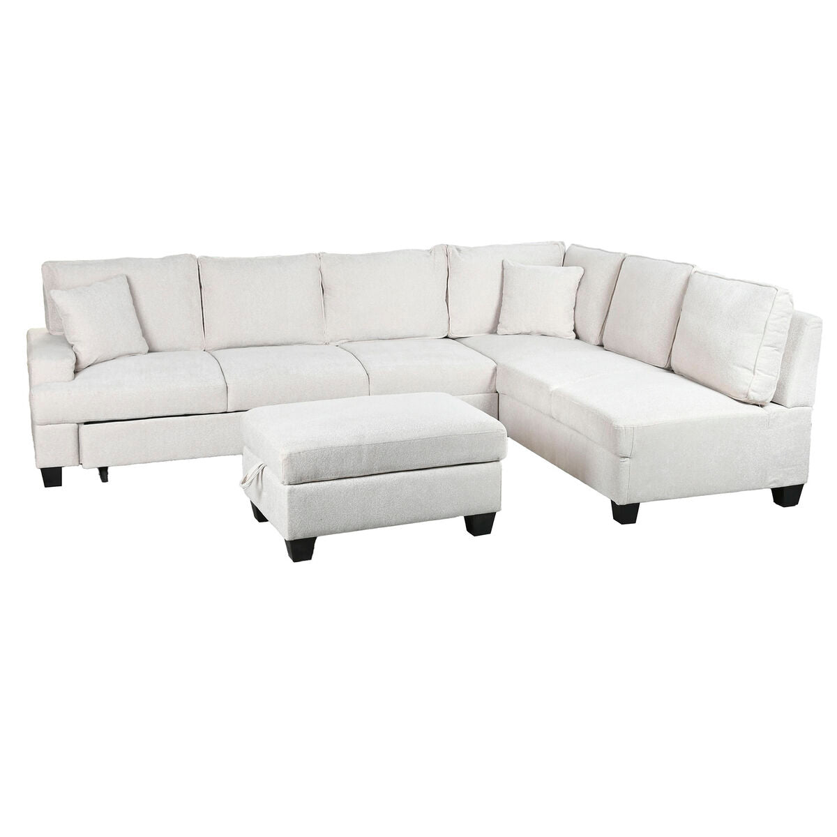 Canapé Convertible Beige Moderne — 285 x 260 x 90 cm
