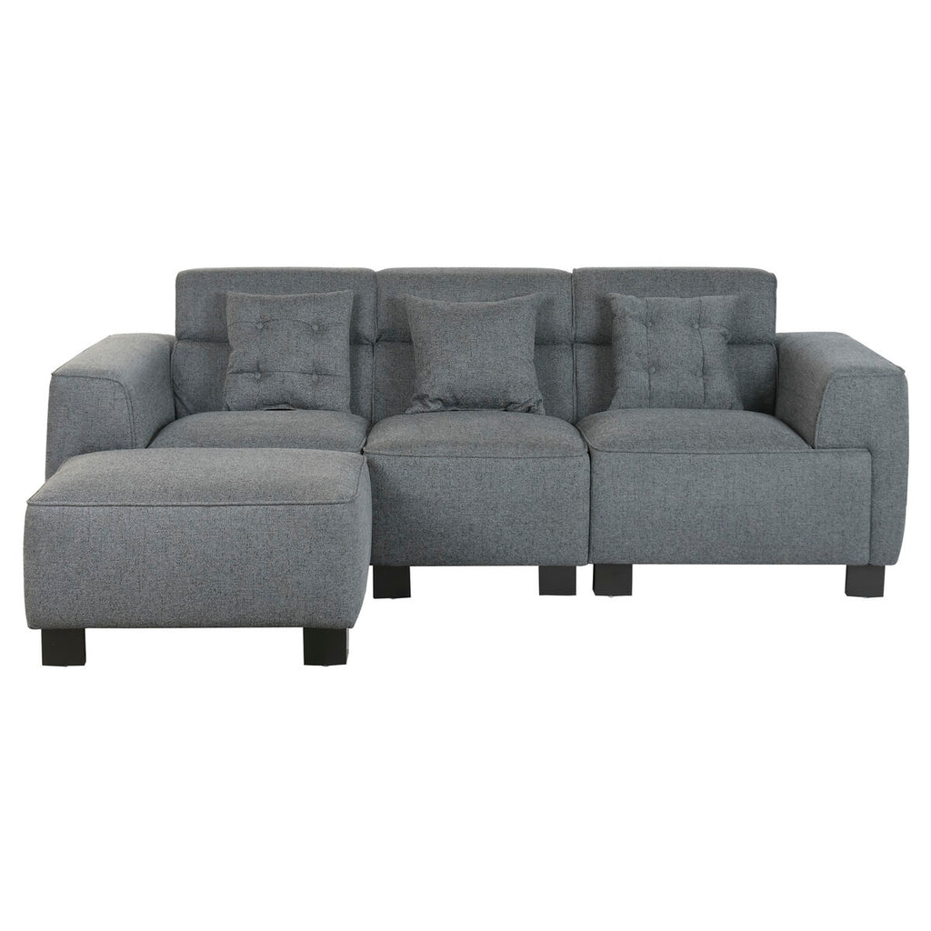 Canapé Home Esprit Gris Foncé Moderne — 231 x 170 x 82 cm