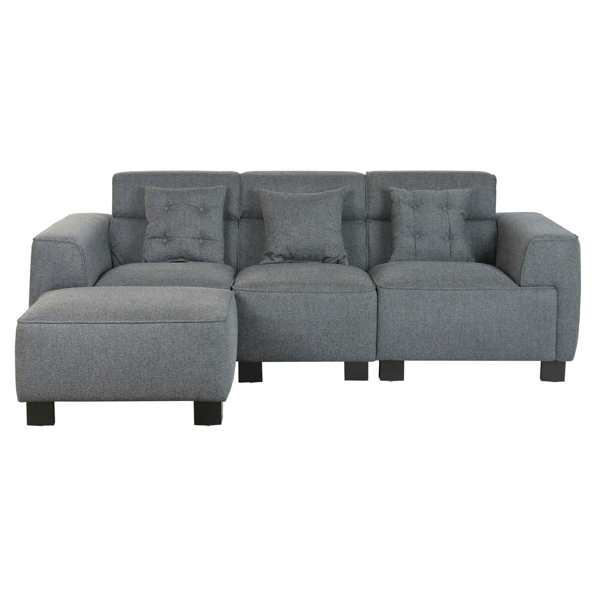 Canapé Home Esprit Gris Foncé Moderne — 231 x 170 x 82 cm