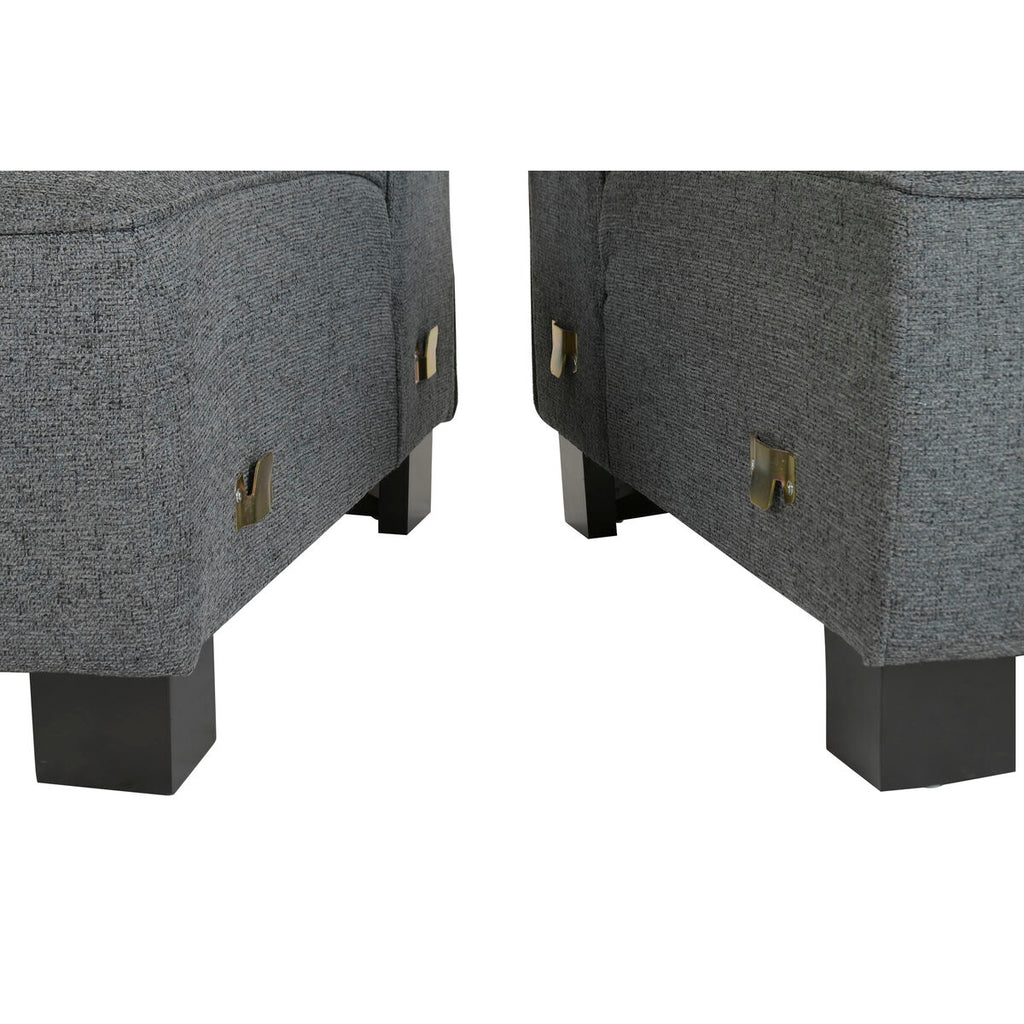 Canapé Home Esprit Gris Foncé Moderne — 231 x 170 x 82 cm