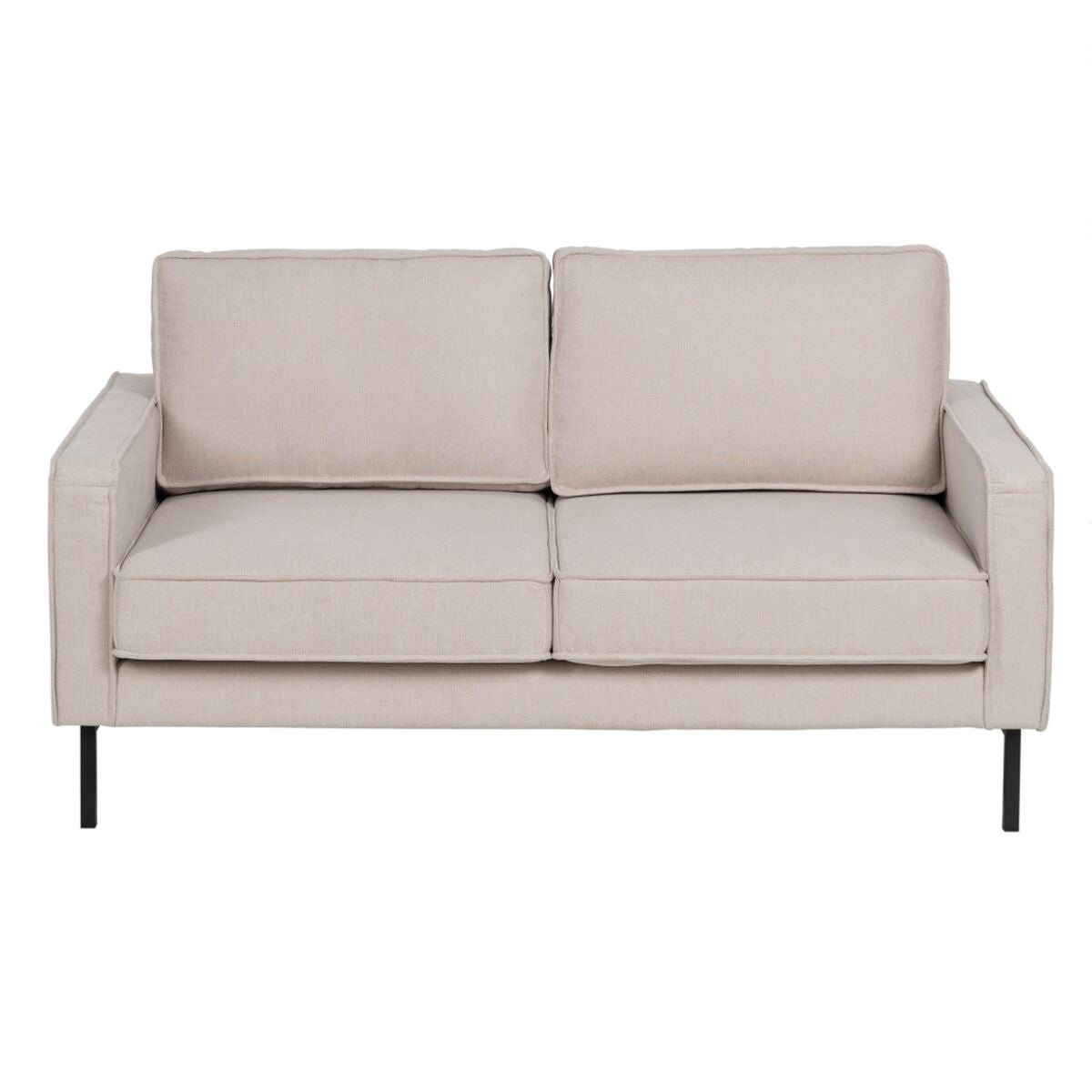 Canapé Tissu Synthétique Beige — 163 x 87 x 90 cm