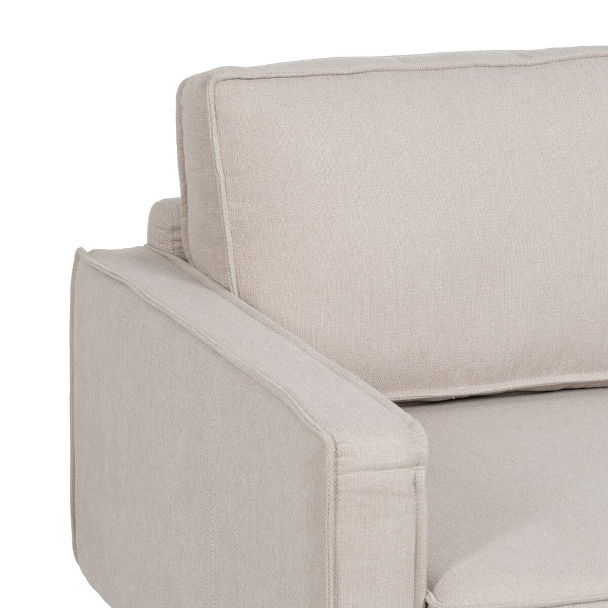 Canapé Tissu Synthétique Beige — 163 x 87 x 90 cm