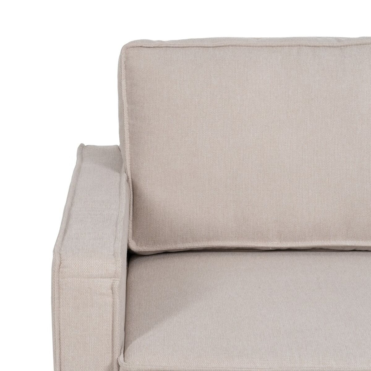 Canapé Tissu Synthétique Beige — 163 x 87 x 90 cm