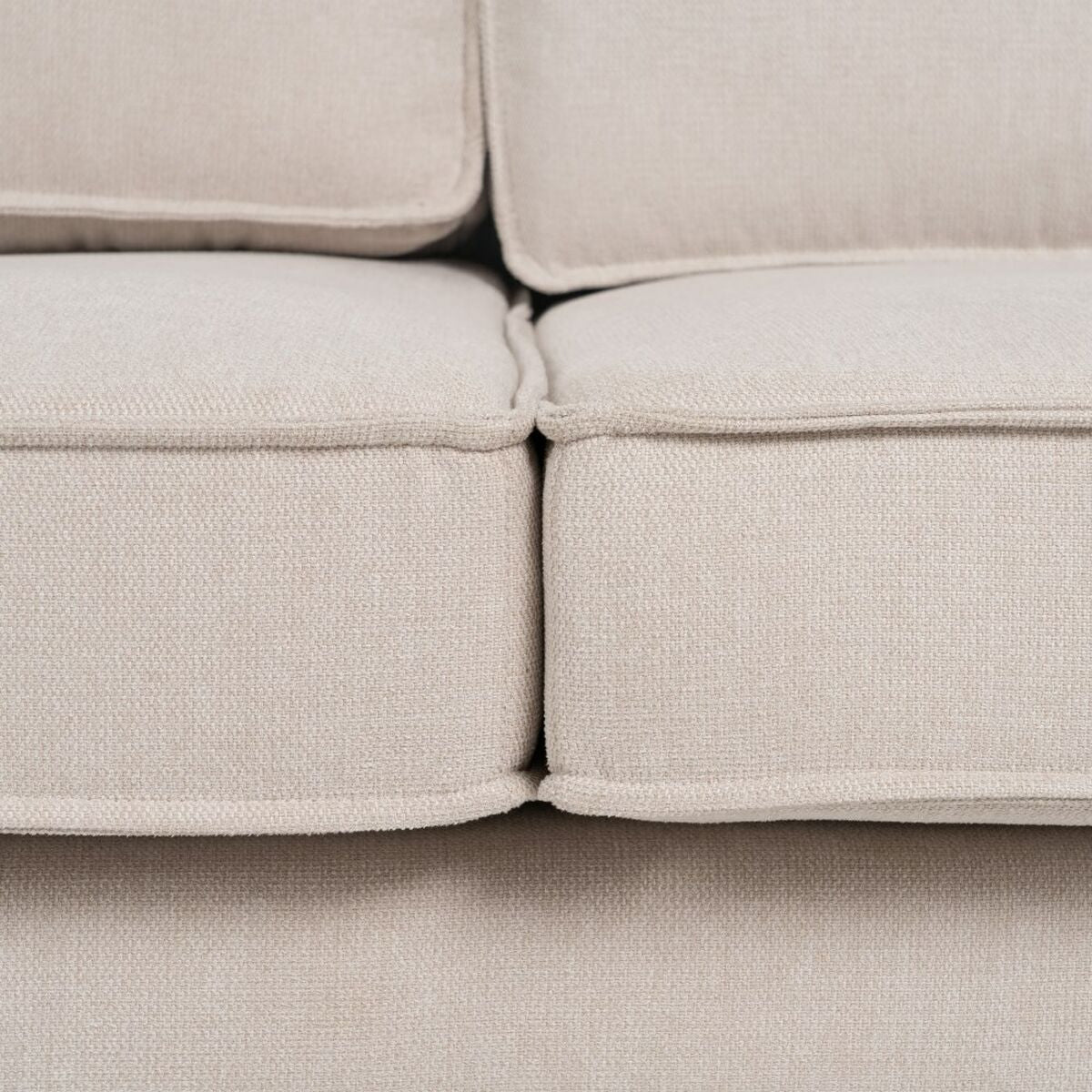Canapé Tissu Synthétique Beige — 163 x 87 x 90 cm