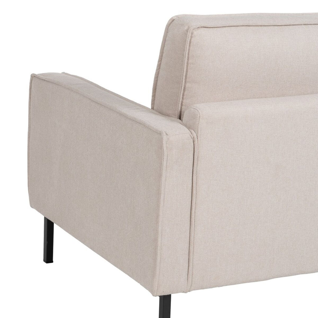 Canapé Tissu Synthétique Beige — 163 x 87 x 90 cm