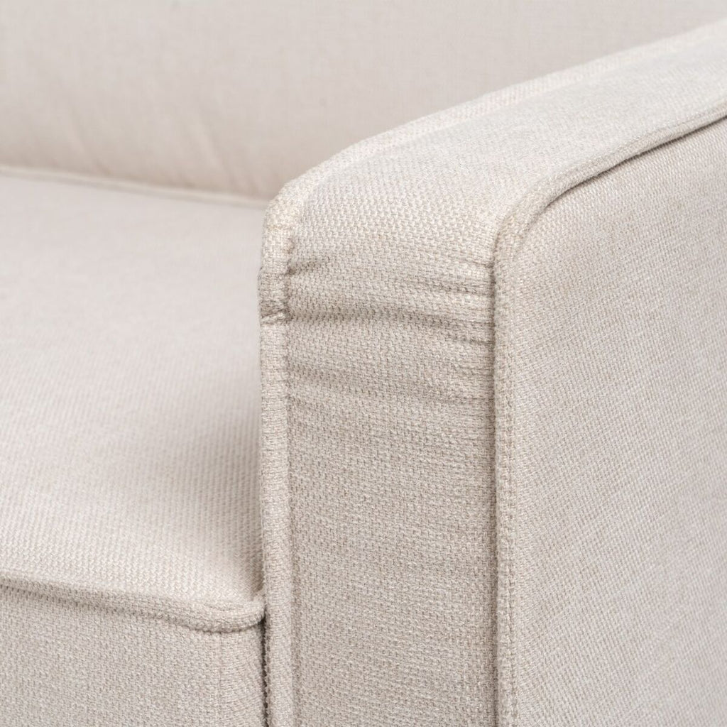 Canapé Tissu Synthétique Beige — 163 x 87 x 90 cm