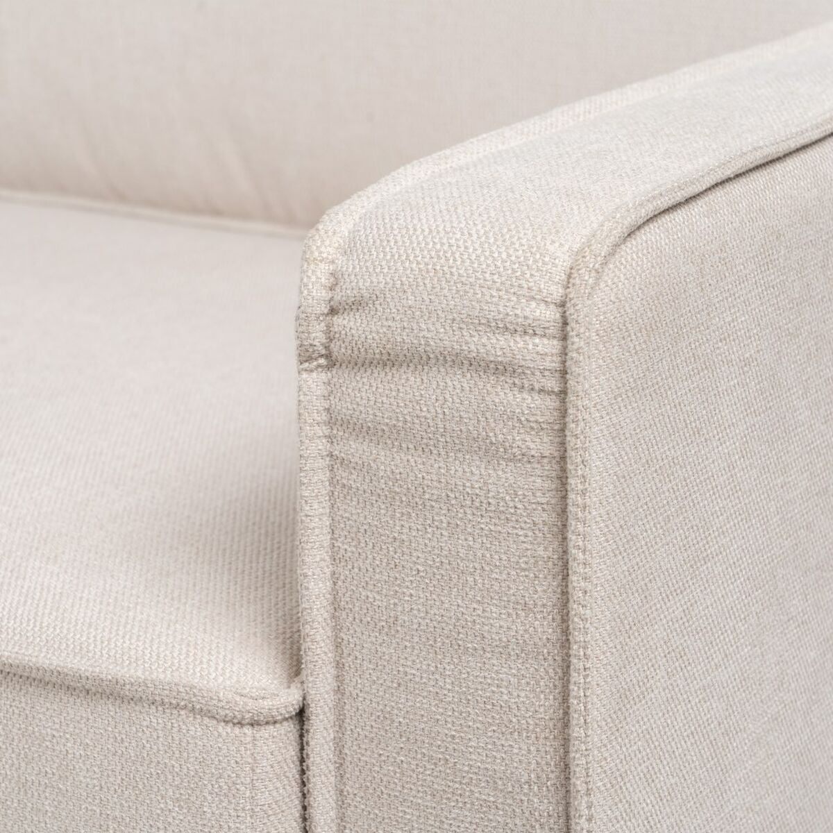 Canapé Tissu Synthétique Beige — 163 x 87 x 90 cm
