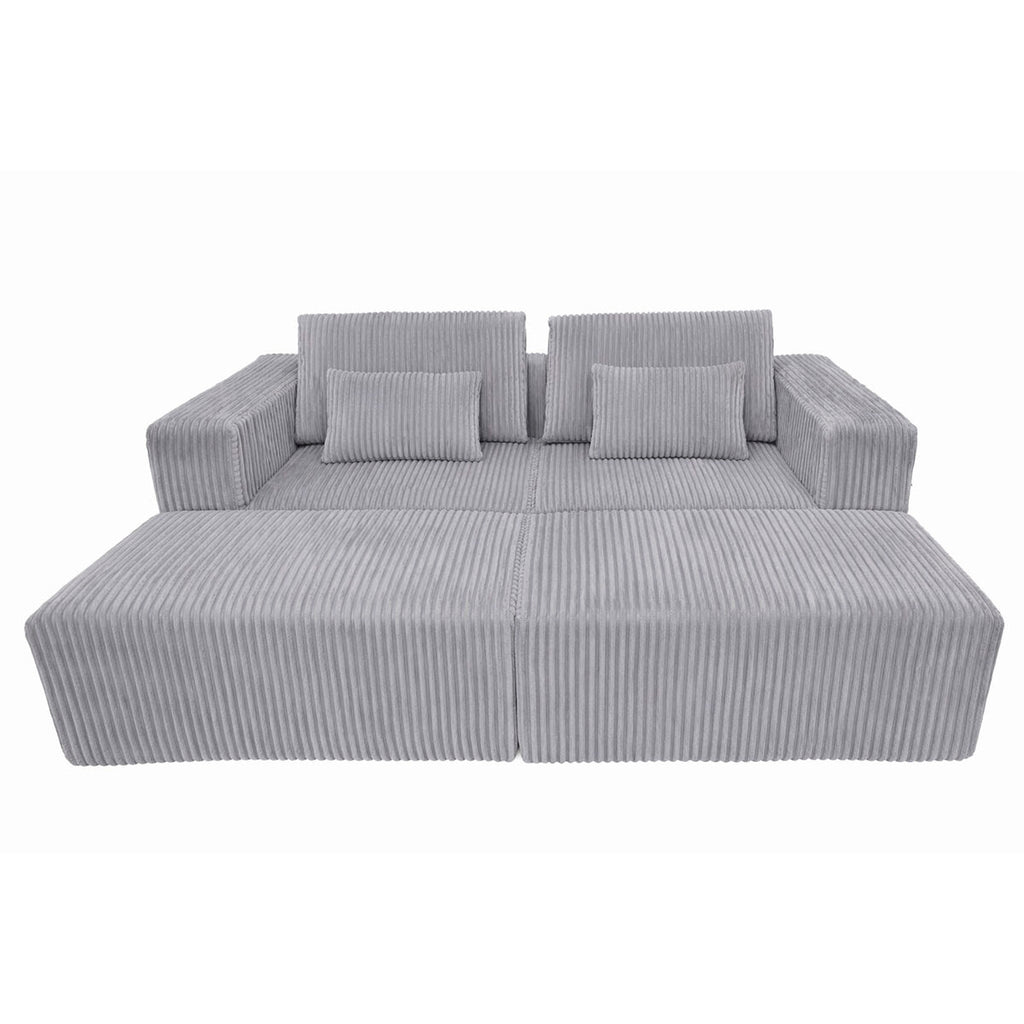 Canapé Home Esprit Gris Clair Scandi