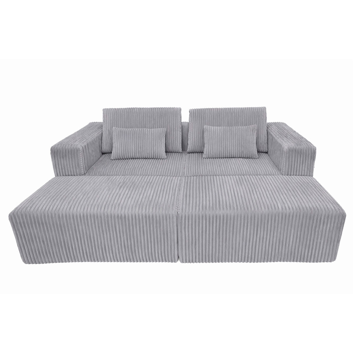 Canapé Home Esprit Gris Clair Scandi