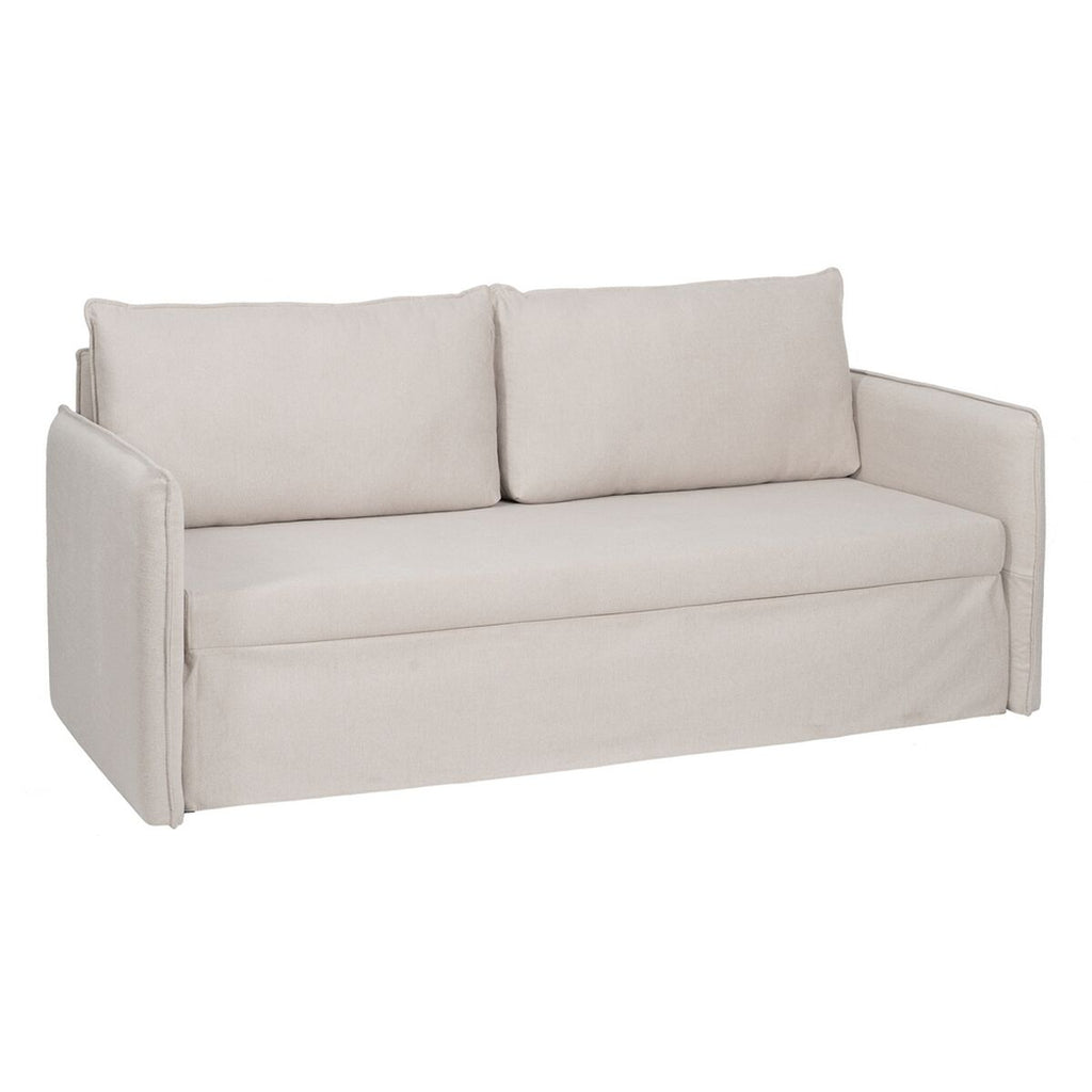 Canapé Beige Polyester Lin — 210 x 93 x 95 cm