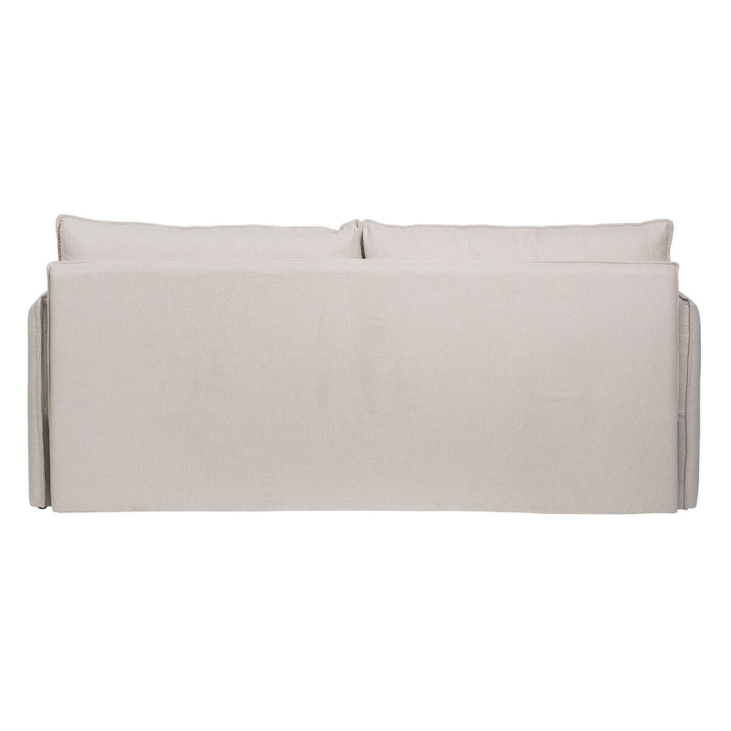 Canapé Beige Polyester Lin — 210 x 93 x 95 cm