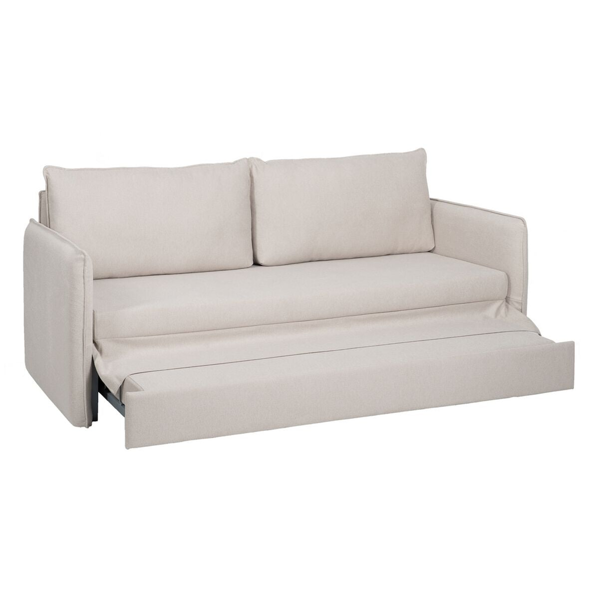 Canapé Beige Polyester Lin — 210 x 93 x 95 cm