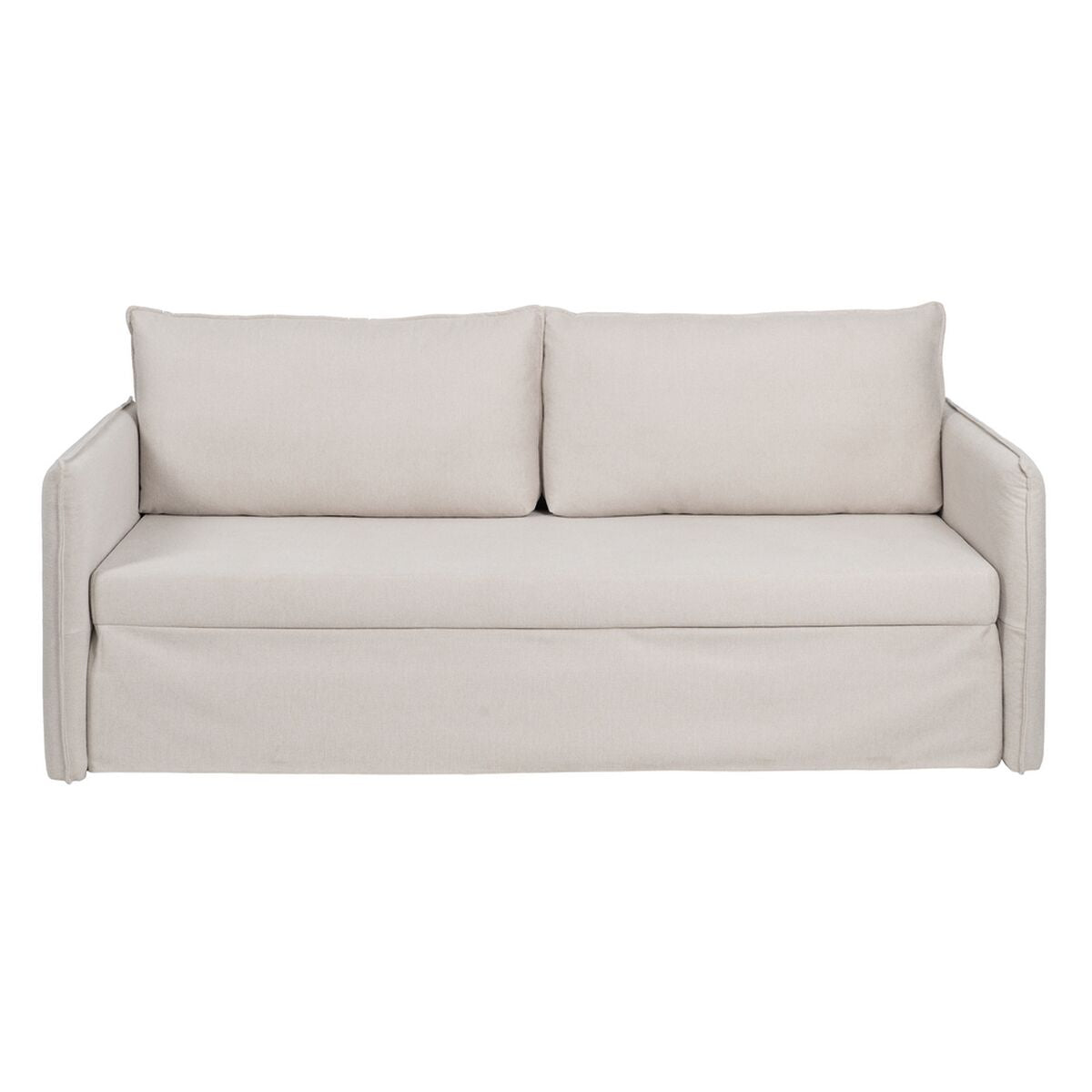 Canapé Beige Polyester Lin — 210 x 93 x 95 cm