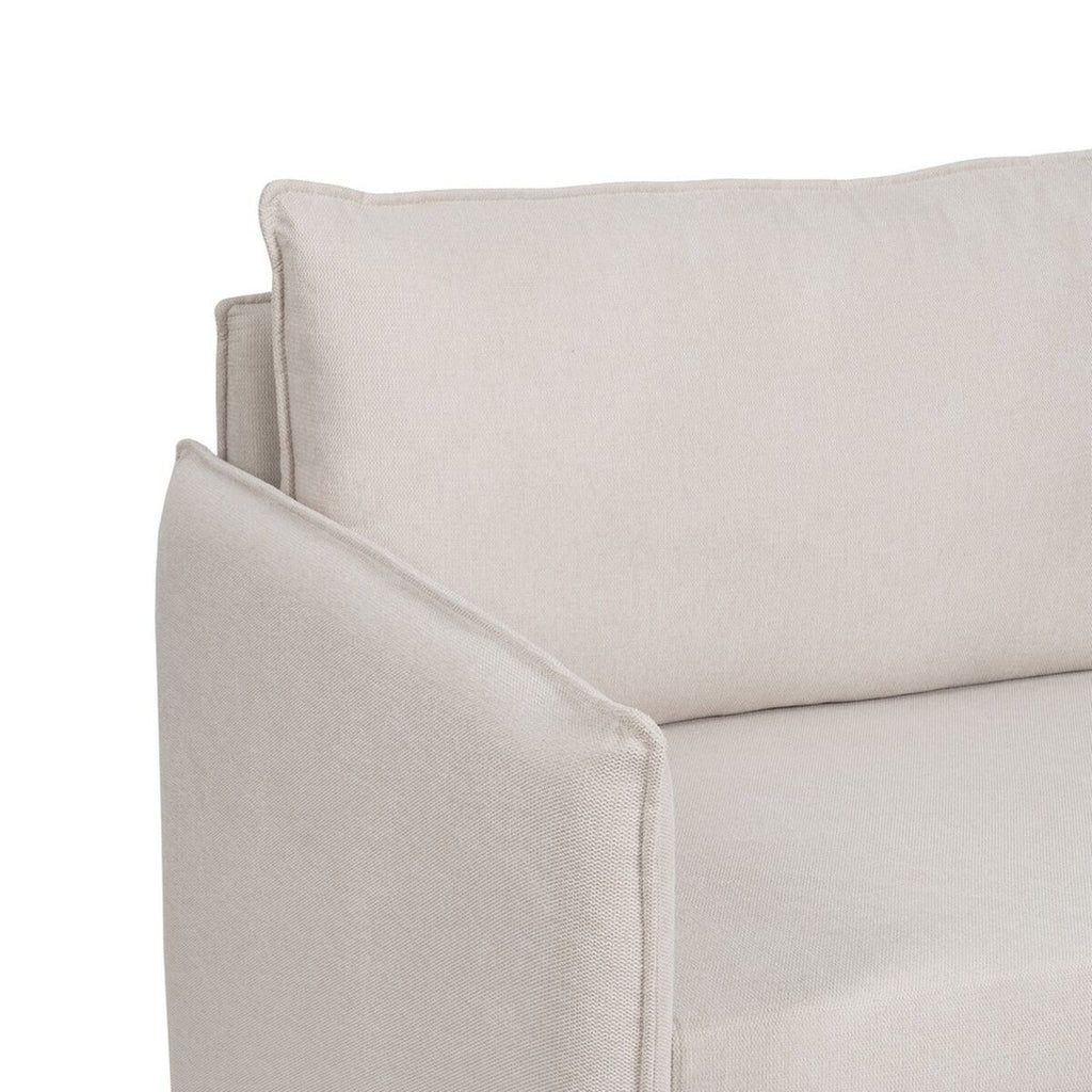 Canapé Beige Polyester Lin — 210 x 93 x 95 cm