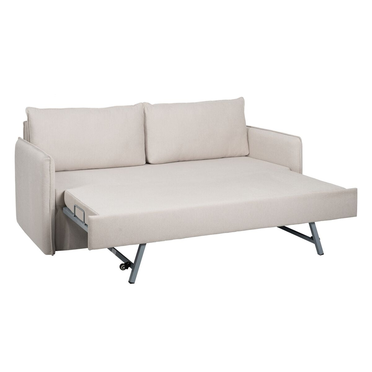 Canapé Beige Polyester Lin — 210 x 93 x 95 cm